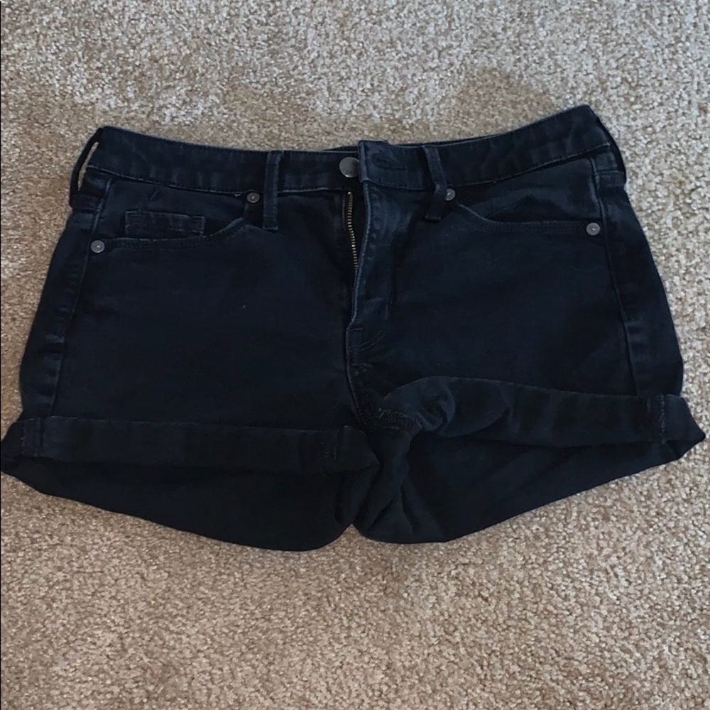 Black Jean Shorts